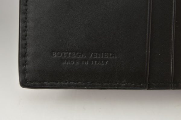 230336 bv 5 Bottega Veneta Intrecciato Mini Wallet Black