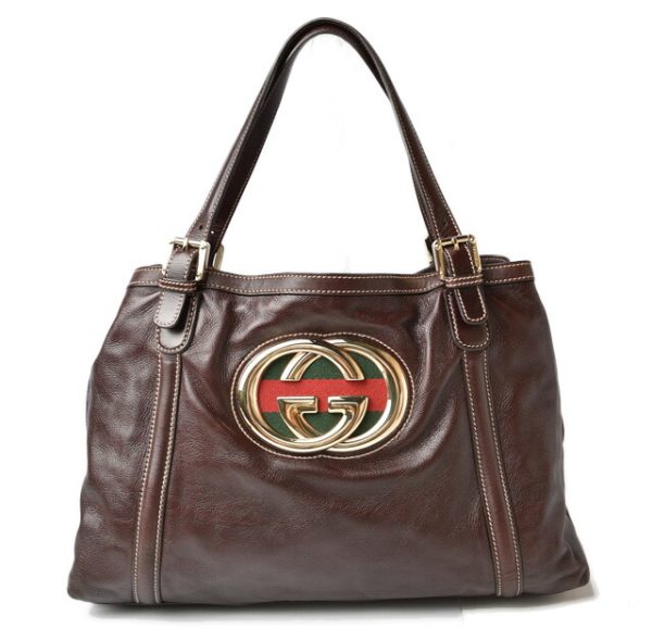 230348 g 1 Gucci Tote Bag Brit Brown