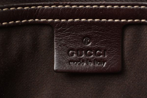 230348 g 6 Gucci Brit Tote Bag Double G Brown