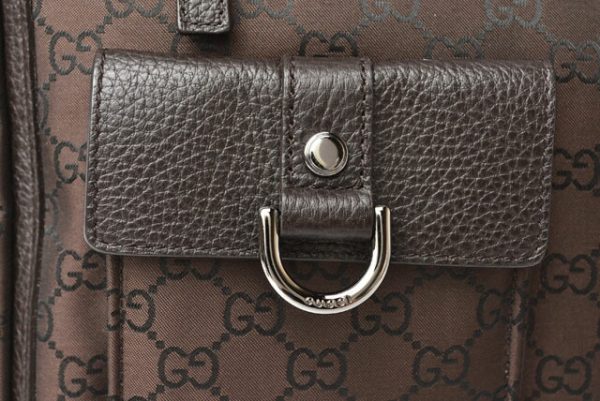 230354 g 3 Gucci GG Tote Bag Nylon Brown