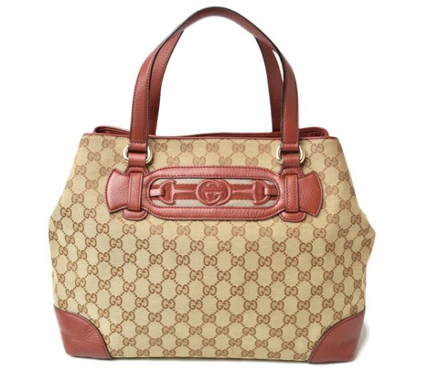 230355 g 1 Gucci Tote Bag GG Brown