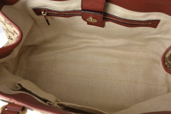 230355 g 10 Gucci Tote Bag GG Brown