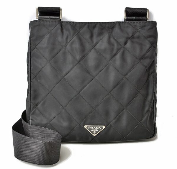 230356 p 1 Prada Shoulder Bag Nylon Quilted Black