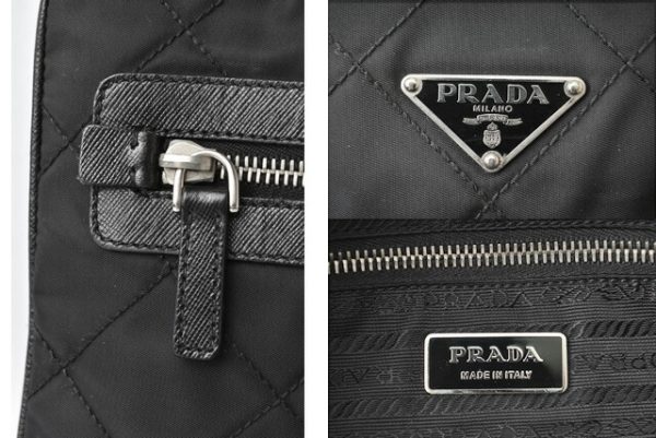 230356 p 3 Prada Shoulder Bag Nylon Quilted Black