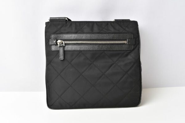 230356 p 4 Prada Shoulder Bag Nylon Quilted Black