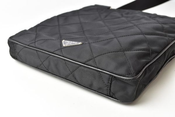 230356 p 6 Prada Shoulder Bag Nylon Quilted Black