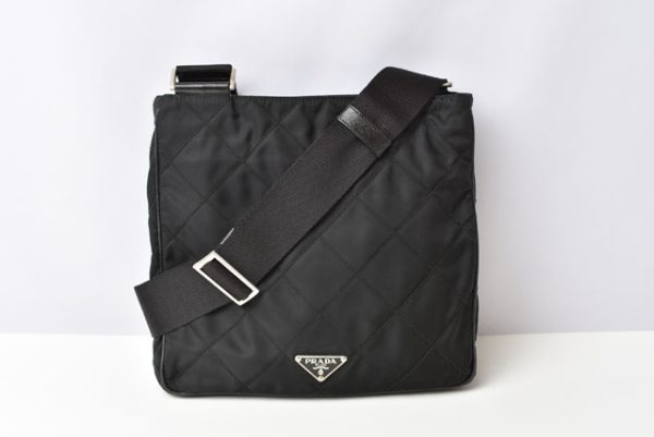 230356 p 7 Prada Shoulder Bag Nylon Quilted Black