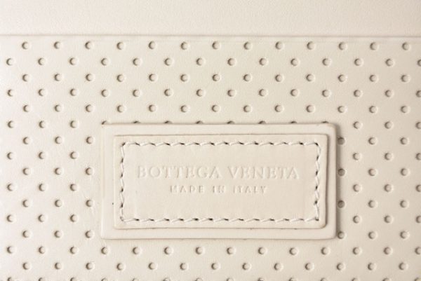 230358 bv 3 Bottega Veneta Card Case Perforated Ivory