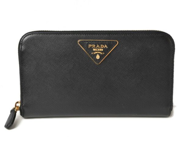 230419 p 1 Prada Long Wallet Saffiano Black