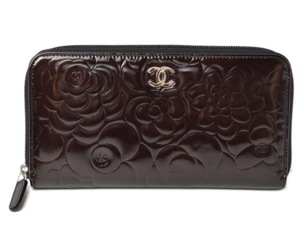 230451 ch 1 Chanel Long Wallet Camellia Brown