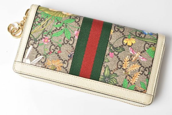 230459 g 2 Gucci Long Wallet Ophidia White