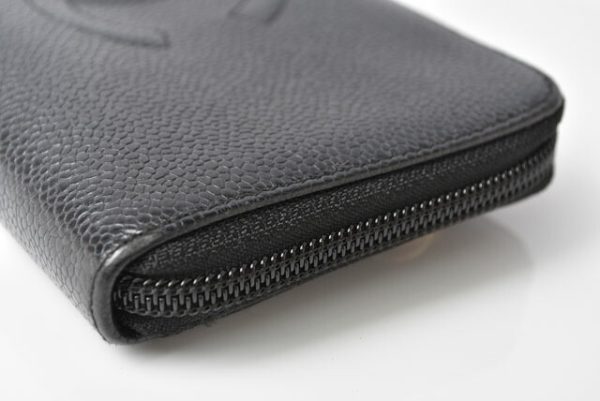 230464 ch 5 Saint Laurent Coin Case Card Case Black