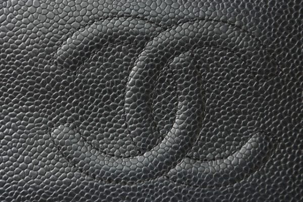 230464 ch 6 Chanel Long Wallet Caviar Skin Black