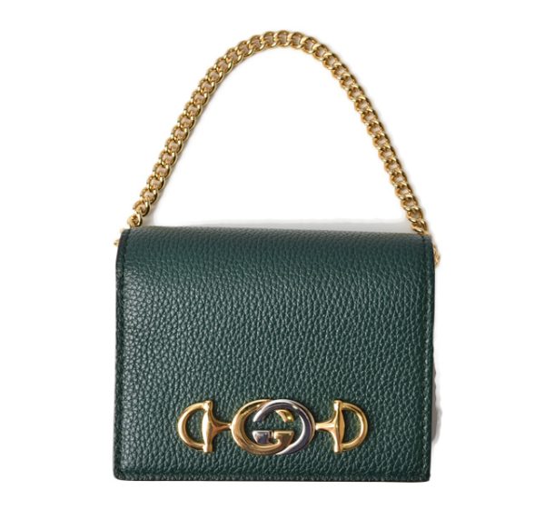 230467 g 1 Gucci Zumi Mini Wallet Green