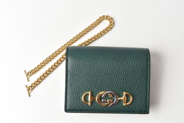 230467 g 11 Gucci Zumi Mini Wallet Green