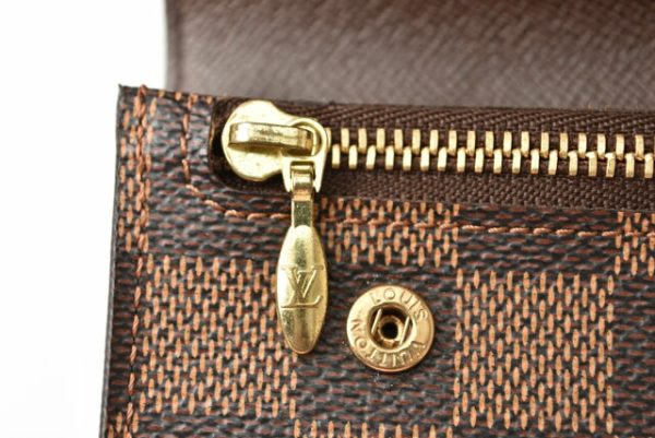 2306 61 lv 10 Louis Vuitton Accordeon Wallet Chain Damier Brown