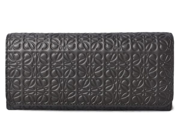 2306 68 lo 1 Loewe Long Wallet Anagram Black