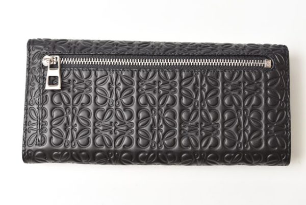 2306 68 lo 5 Loewe Long Wallet Anagram Black