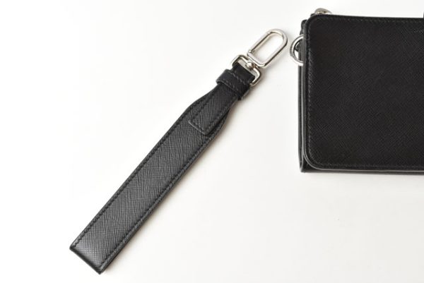 230628 p 12 Prada Long Wallet iPhone Case Black