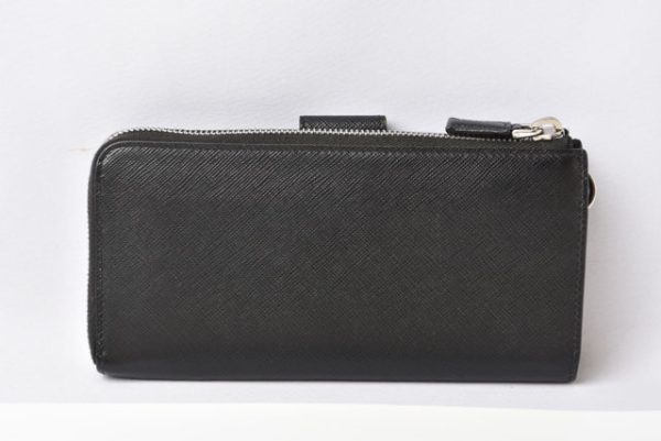 230628 p 5 Prada Long Wallet iPhone Case Black