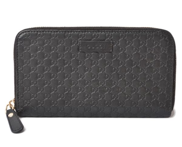 230630 g 1 Gucci Long Wallet Micro Guccisima Black