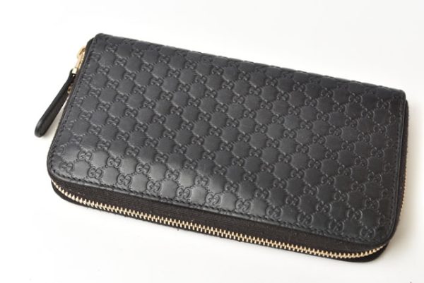 230630 g 2 Gucci Long Wallet Micro Guccisima Black