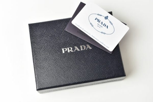 230635 p 8 Prada Folding Wallet Saffiano Black