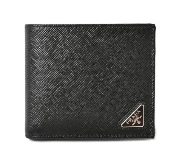 230636 p 1 Prada Folding Wallet Saffiano Black