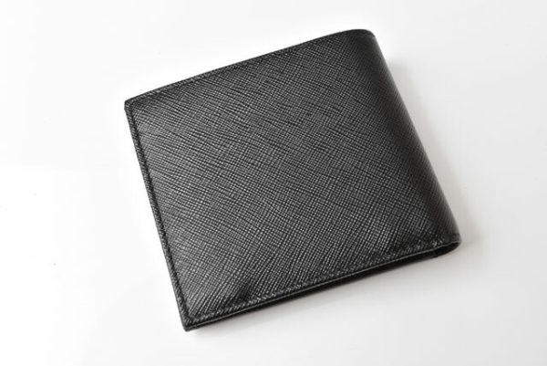 230636 p 2 Prada Folding Wallet Saffiano Black