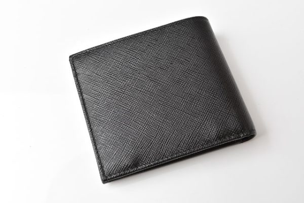 230636 p 2 Prada Wallet Folding Saffiano Black