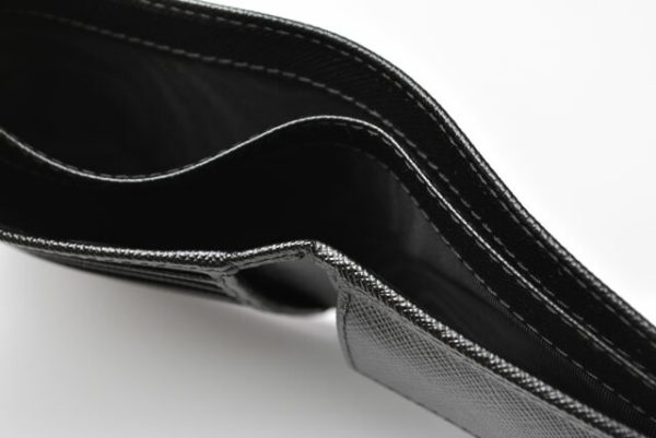 230636 p 4 Prada Folding Wallet Saffiano Black