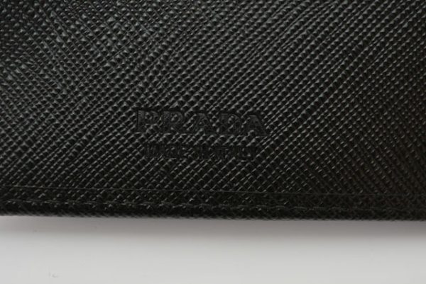 230636 p 5 Prada Folding Wallet Saffiano Black