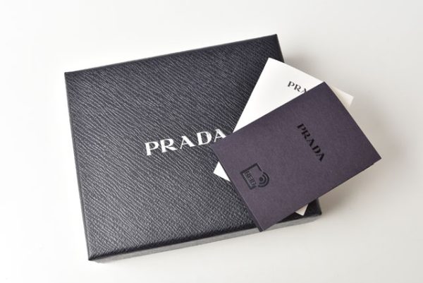 230636 p 8 Prada Folding Wallet Saffiano Black