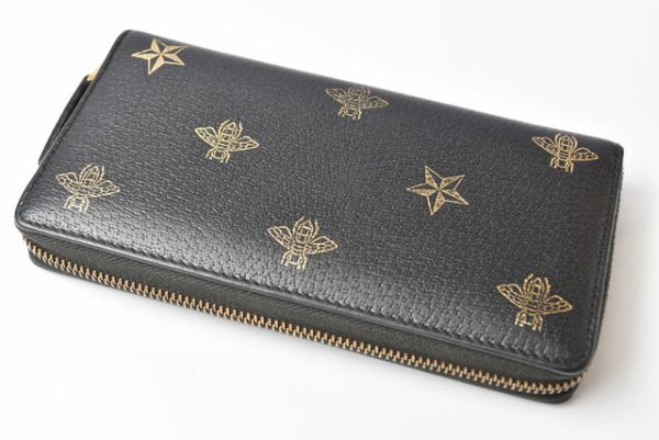 230637 g 4 Gucci Bee Wallet Black