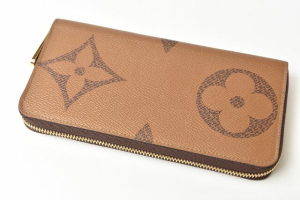 230639 lv 2 Louis Vuitton Zippy Wallet Monogram Giant Reverse Brown