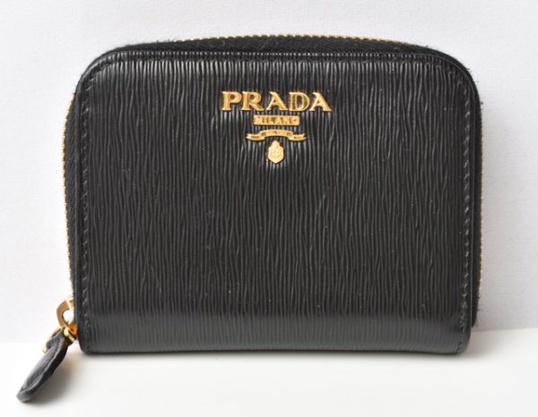 230645 p 1 Prada Mini Wallet Vitello Move Black