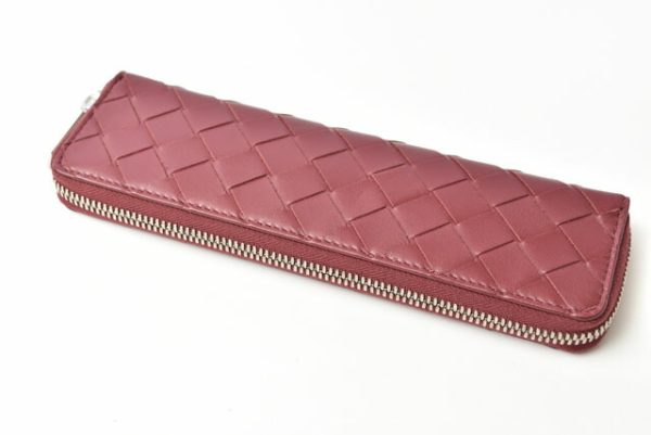 230648 bv 2 Bottega Veneta Pencil Case Accessory Case Intrecciato Burgundy