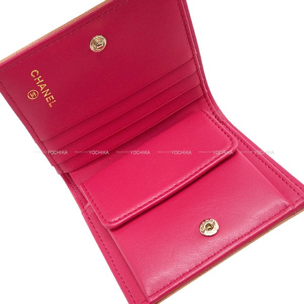 23071108 1 CHANEL Coco Mark Small Wallet Graind Calf Caviar skin Champagne AP3185 Bi fWallet BeigePink