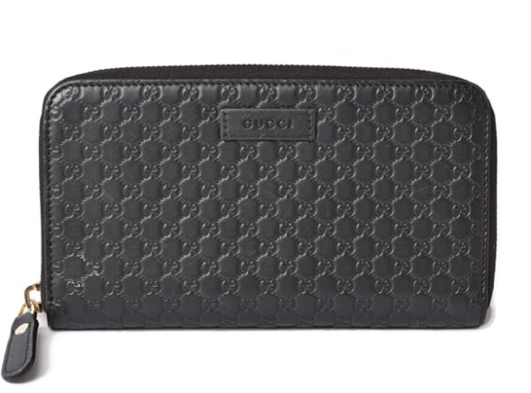 230720 g 1 Gucci Long Wallet Micro Guccisima Black