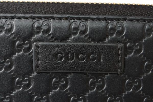 230720 g 3 Gucci Long Wallet Micro Guccisima Black