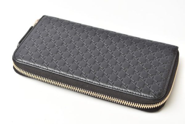 230720 g 4 Gucci Long Wallet Micro Guccisima Black