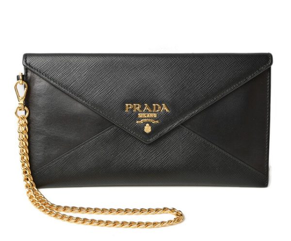 230724 p 1 Prada Long Wallet Saffiano Black