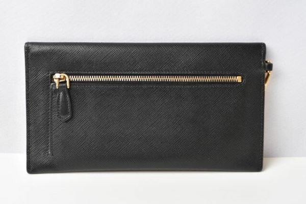 230724 p 3 Prada Long Wallet Saffiano Black