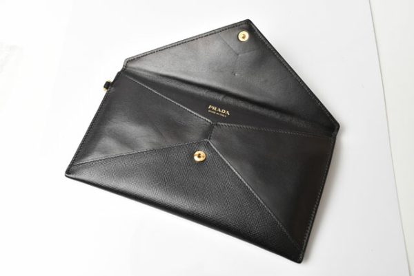 230724 p 8 Prada Long Wallet Saffiano Black