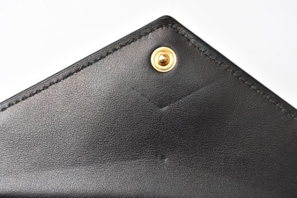 230724 p 9 Prada Chain Wallet Saffiano Black