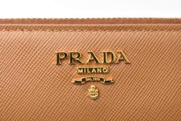 230726 p 3 Prada Long Wallet Saffiano Caramel