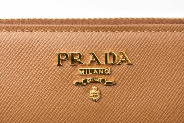 230726 p 3 Prada Long Wallet Saffiano Caramel