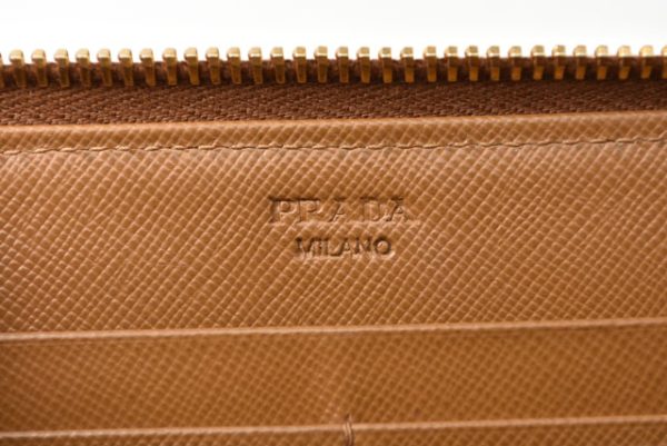 230726 p 8 Prada Long Wallet Saffiano Caramel