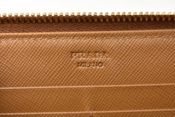 230726 p 8 Prada Long Wallet Saffiano Caramel