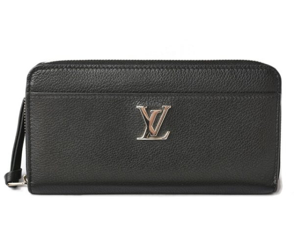 230729 lv 1 Louis Vuitton Zippy Lock Me Noir Wallet